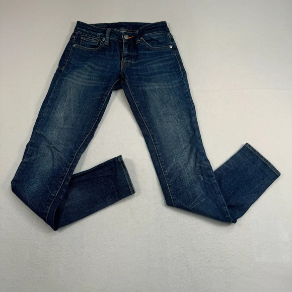 Ralph Lauren Denim And Supply Skinny Jeans Womens Size 25X30 Dark Blue Low Rise - Picture 1 of 12